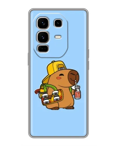 Чехол для Infinix Note 50 Pro Plus с картинкой «Капибара на скейте»