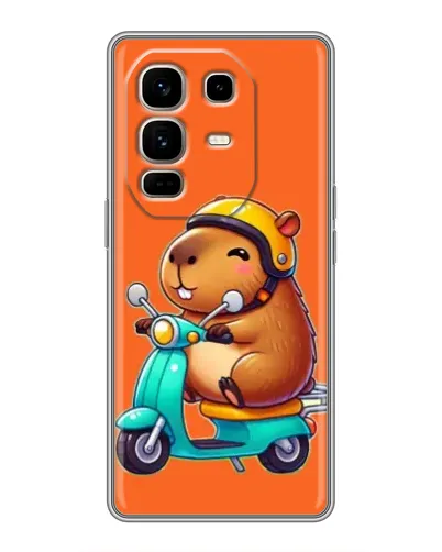 Чехол для Infinix Note 50 Pro Plus с картинкой «Капибара на скутере»