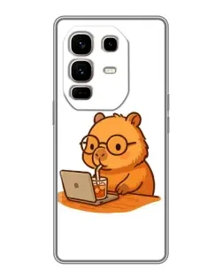 Чехол для Infinix Note 50 Pro Plus с картинкой «Капибара с ноутбуком»