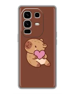 Чехол для Infinix Note 50 Pro Plus с картинкой «Капибара с сердцем»