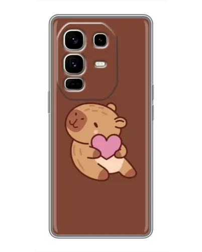 Чехол для Infinix Note 50 Pro Plus с картинкой «Капибара с сердцем»