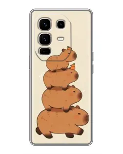 Чехол для Infinix Note 50 Pro Plus с картинкой «Башня из капибар»