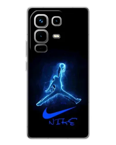 Чехол для Infinix Note 50 Pro с картинкой «Jordan Neon Blue»