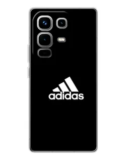 Чехол для Infinix Note 50 Pro с картинкой «Черная классика Adidas»