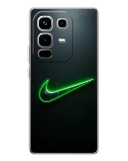 Чехол для Infinix Note 50 Pro с картинкой «Неоновый контур Nike»