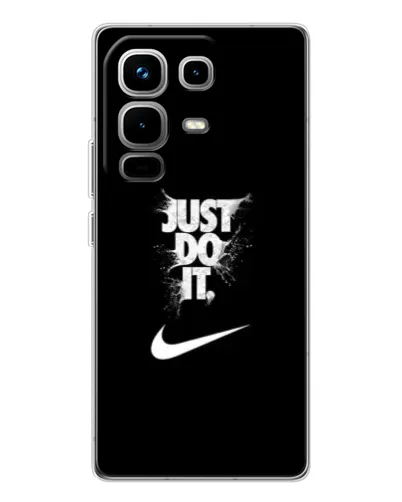 Чехол для Infinix Note 50 Pro с картинкой «Текстовый принт Nike»