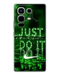 Чехол для Infinix Note 50 Pro с картинкой «Зеленый неоновый Nike»