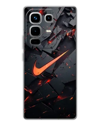 Чехол для Infinix Note 50 Pro с картинкой «Nike — эффект разломов»