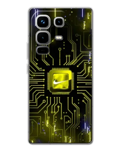 Чехол для Infinix Note 50 Pro с картинкой «Nike — золотая искра»