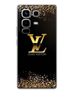 Чехол для Infinix Note 50 Pro с картинкой «LV — золотые искры»