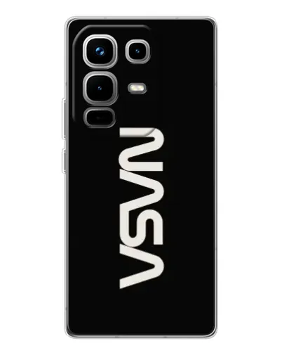 Чехол для Infinix Note 50 Pro с картинкой «NASA — вертикальный логотип»