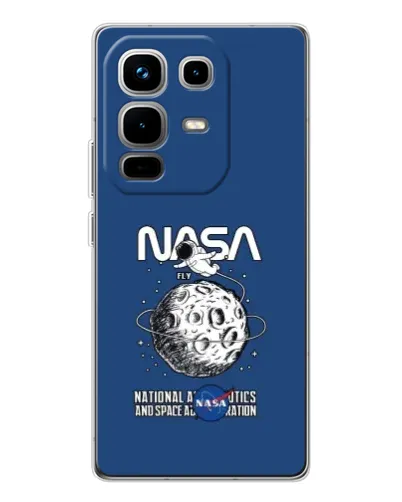 Чехол для Infinix Note 50 Pro с картинкой «NASA — лунная миссия»