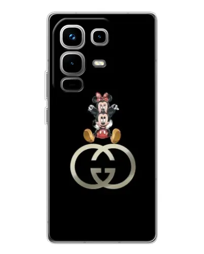 Чехол для Infinix Note 50 Pro с картинкой «Минни Маус на лого»