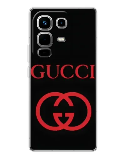 Чехол для Infinix Note 50 Pro с картинкой «Gucci — красный логотип»