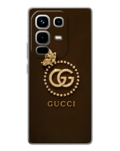 Чехол для Infinix Note 50 Pro с картинкой «Gucci — золотая бабочка»