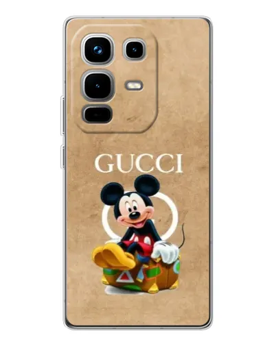 Чехол для Infinix Note 50 Pro с картинкой «Микки Маус Gucci — крафт»