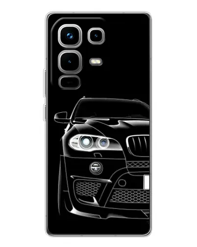 Чехол для Infinix Note 50 Pro с картинкой «Темный силуэт BMW»