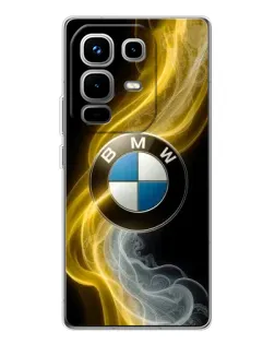 Чехол для Infinix Note 50 Pro с картинкой «Золотистый дым BMW»