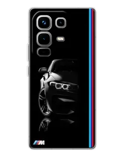 Чехол для Infinix Note 50 Pro с картинкой «Силуэт BMW в темноте»