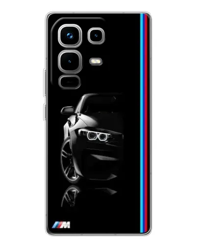 Чехол для Infinix Note 50 Pro с картинкой «Силуэт BMW в темноте»