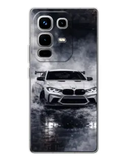 Чехол для Infinix Note 50 Pro с картинкой «BMW сквозь туман»