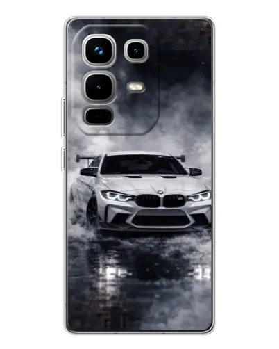 Чехол для Infinix Note 50 Pro с картинкой «BMW сквозь туман»