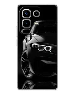 Чехол для Infinix Note 50 Pro с картинкой «Черная BMW — профиль» Чехол для Infinix Note 50 Pro с картинкой «Черная BMW — профиль»