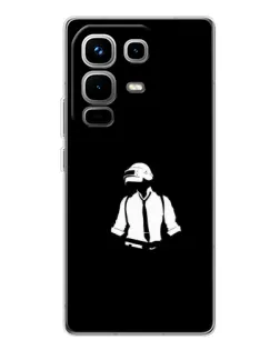 Чехол для Infinix Note 50 Pro с картинкой «PUBG — белый шлем»
