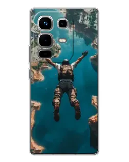 Чехол для Infinix Note 50 Pro с картинкой «PUBG — свободное падение»