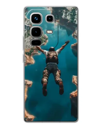 Чехол для Infinix Note 50 Pro с картинкой «PUBG — свободное падение»
