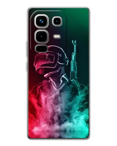 Чехол для Infinix Note 50 Pro с картинкой «PUBG — огненный воин»