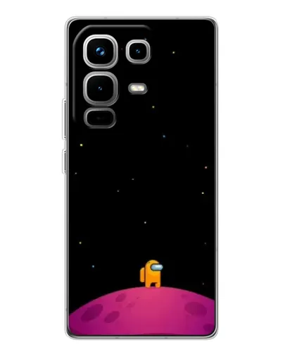Чехол для Infinix Note 50 Pro с картинкой «Одинокий герой на планете»