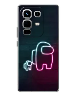 Чехол для Infinix Note 50 Pro с картинкой «Among Us неон-арт»