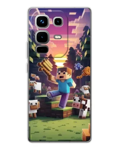 Чехол для Infinix Note 50 Pro с картинкой «Стив на ферме» Чехол для Infinix Note 50 Pro с картинкой «Стив на ферме»