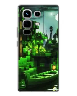 Чехол для Infinix Note 50 Pro с картинкой «Minecraft лесной пейзаж»