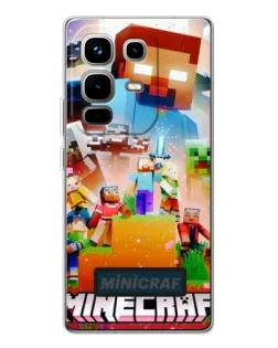 Чехол для Infinix Note 50 Pro с картинкой «Minecraft герои игры»