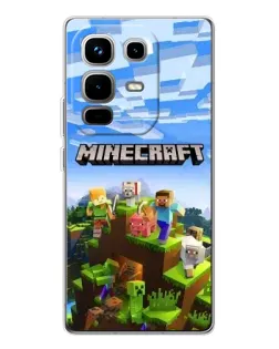 Чехол для Infinix Note 50 Pro с картинкой «Minecraft классический мир»