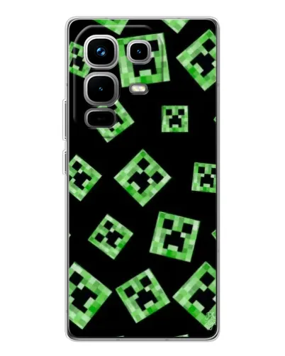 Чехол для Infinix Note 50 Pro с картинкой «Паттерн с криперами» Чехол для Infinix Note 50 Pro с картинкой «Паттерн с криперами»