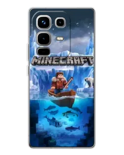 Чехол для Infinix Note 50 Pro с картинкой «Minecraft ледяной мир»