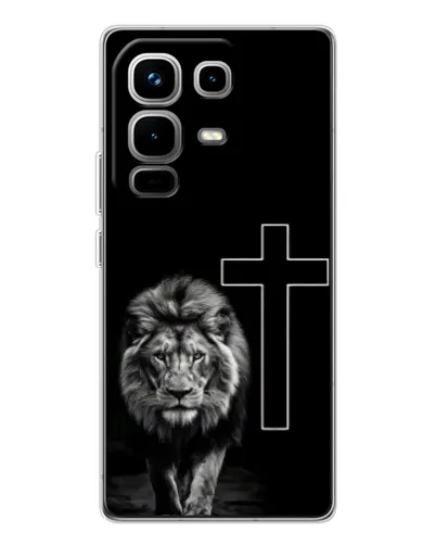 Чехол для Infinix Note 50 Pro с картинкой «Лев и Крест»