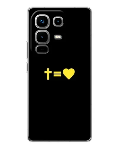 Чехол для Infinix Note 50 Pro с картинкой «Сердце и Крест»