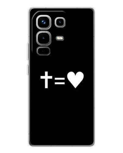 Чехол для Infinix Note 50 Pro с картинкой «Крест и Сердце»