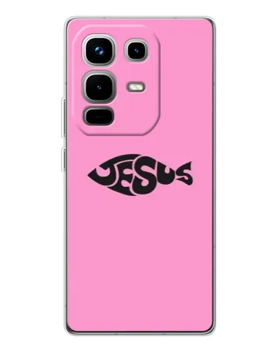 Чехол для Infinix Note 50 Pro с картинкой «Розовый символ  Jesus»
