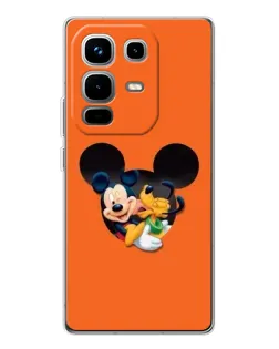 Чехол для Infinix Note 50 Pro с картинкой «Сердце Микки Минни»