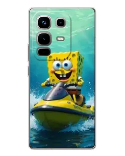Чохол для Infinix Note 50 Pro з картинкою «Спанч Боб на гідроциклі» Чохол для Infinix Note 50 Pro з картинкою «Спанч Боб на гідроциклі»