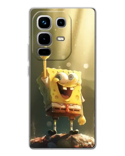Чехол для Infinix Note 50 Pro с картинкой «Сияющий Спанч Боб»