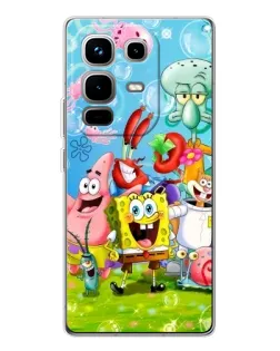 Чохол для Infinix Note 50 Pro з картинкою «Губка Боб та друзі»