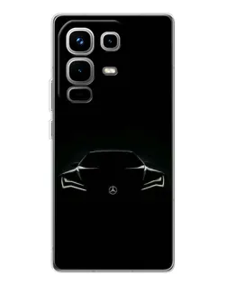 Чохол для Infinix Note 50 Pro з картинкою «Mercedes — силует авто» Чохол для Infinix Note 50 Pro з картинкою «Mercedes — силует авто»