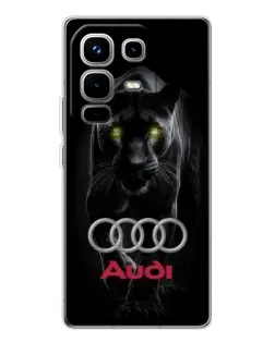 Чехол для Infinix Note 50 Pro с картинкой «Пантера и Audi»