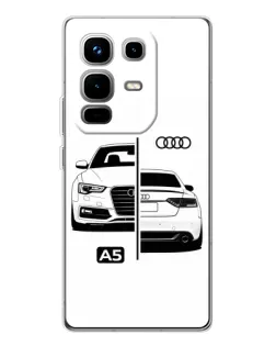 Чехол для Infinix Note 50 Pro с картинкой «Audi — контрастный дизайн»